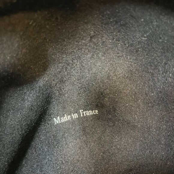 VTG Handmade Black Felt Fur Aileen's Atlanta Bucket Hat Gold Tone Accents - Picture 12 of 12